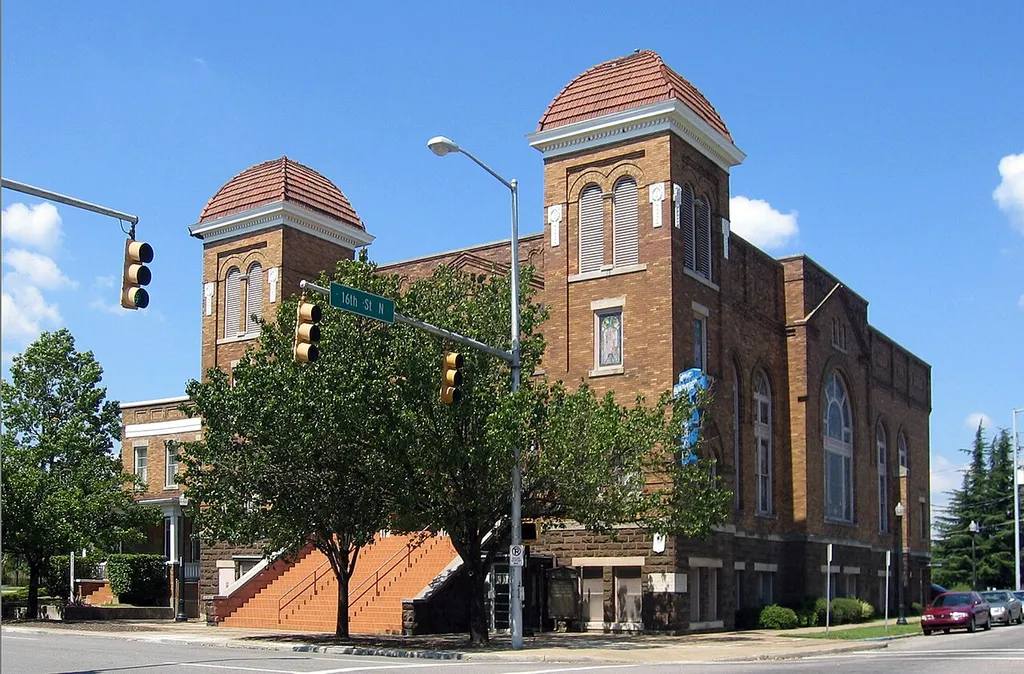 16th Street Baptist Church in Birmingham, Alabama, photographed using a Canon Powershot S410 digital camera.