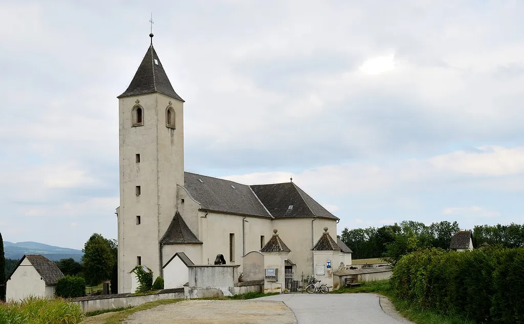 The cemetery church hl. Kreuz (Holy Cross), in Vorau, Styria, together with 5 chapels in the wall around the churchyard and cemetery, is protected as a cultural heritage monument. Besides, the church is protected also as a cultural property after the Hague Convention.