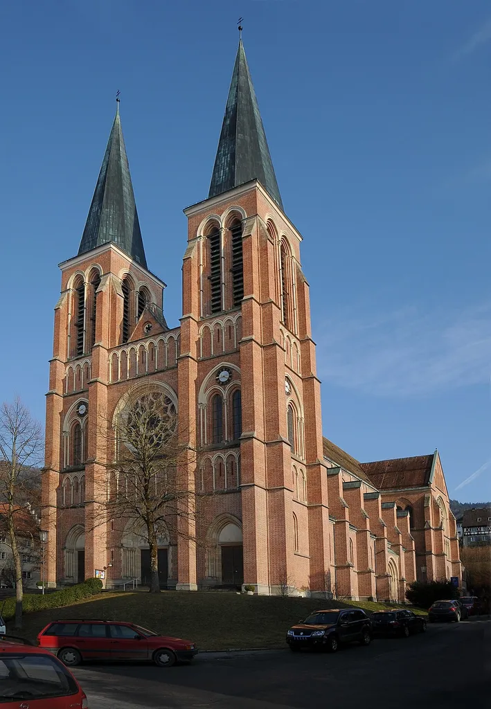 Herz-Jesu-Kirche in Bregenz. Architekt: Joseph Cades Baujahre 1905/08, Baumeister: Kornel Rhomberg aus Bregenz sowie Paul Faulhaber aus Rottweil.