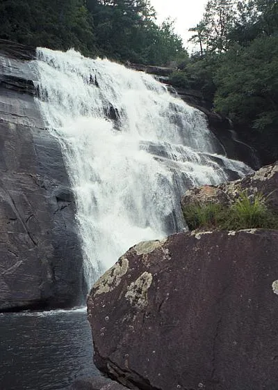 Rainbow Falls on the Horsepasture River. It's a difficult climb down to this vantage point at the bottom. Taken in 1998 or 1999.