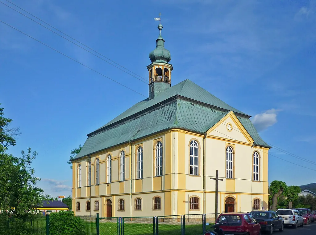 Podgórzyn in Polen (Giersdorf im Riesengebirge) - ehemalige evangelische Bethaus-Kirche, jetzt katholische Kirche Hl. Maria von Częstochowa