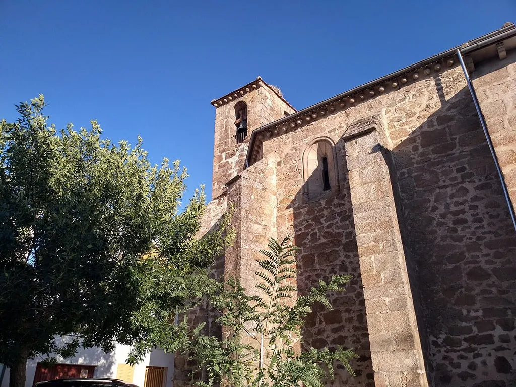 Cabecera de la iglesia parroquial de Nuestra Señora del Olmo, Aldeanueva del Camino, provincia de Cáceres, España