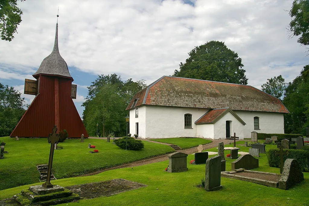 Vartofta-Åsaka kyrka (Swedish:Church of Vartofta-Åsaka) in Västergötland, Sweden.