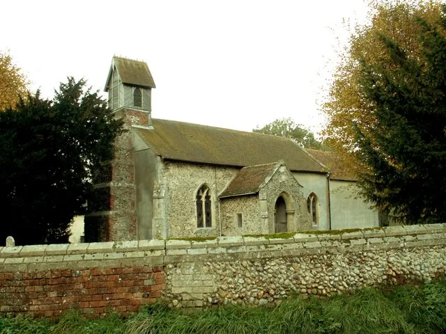 Church of St Mary in Battisford, Suffolk, England. A Grade I listed medieval church.