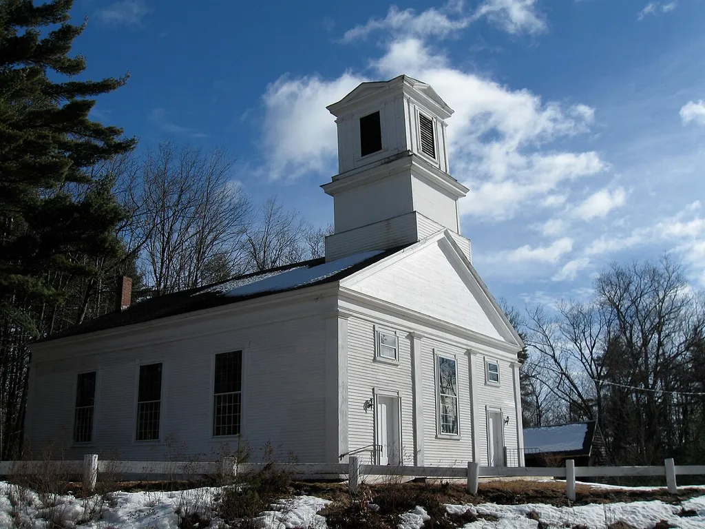 First Baptist Church of Gilmanton, New Hampshire. Photo by Ken Gallager, February 15, 2010.