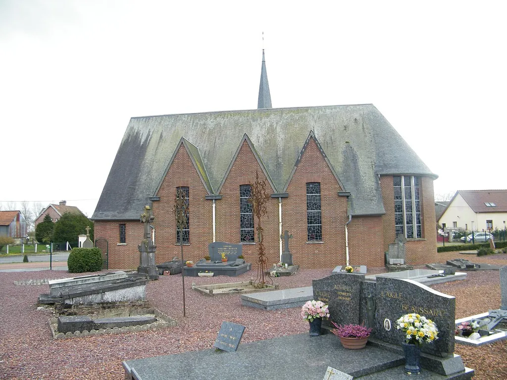 église Saint-Sauveur d'Agenville, Somme, France.
