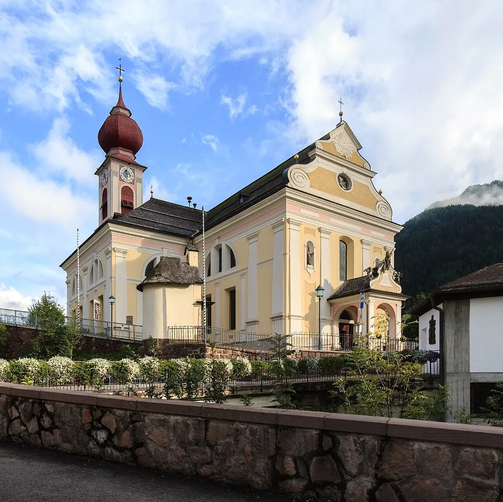 The Parish church St. Ulrich, Urtijëi, South Tyrol, Italy.