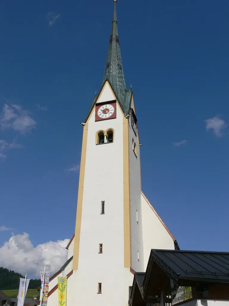 Saint Blaise parish church in Abtenau ( Salzburg ). Bell tower of the church.