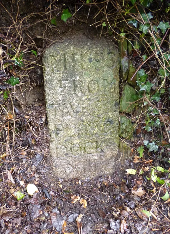 Old Milestone by Whitchurch Road, Tavistock Parish