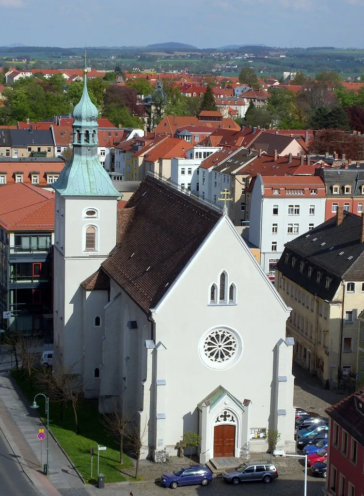 Die Liebfrauenkirche in Bautzen. Blick vom Reichenturm.