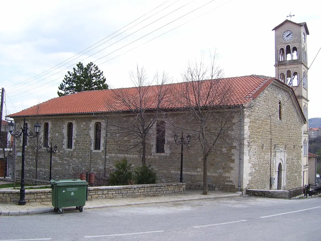 Church in the village of Ano Nestorio, Kastoria prefecture, Greece.