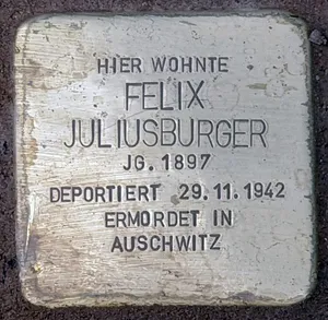Stolperstein dedicated to Felix Juliusburger