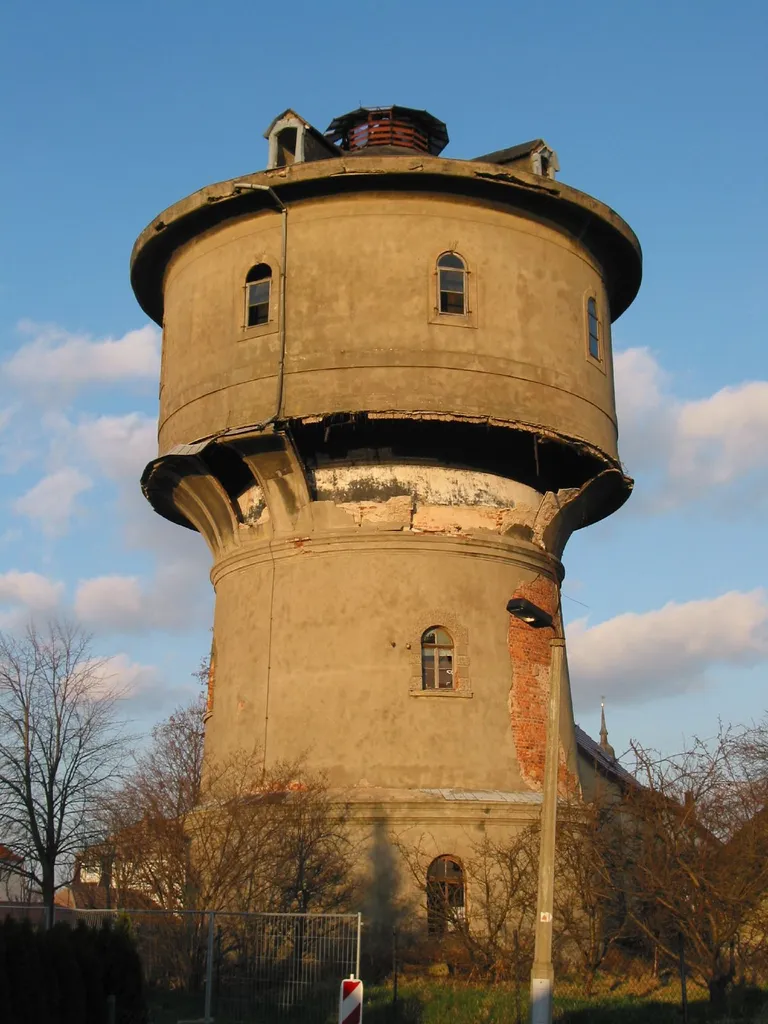Water tower in Strehla, Germany.