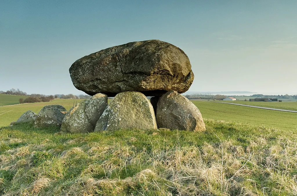 Burial mound on the peninsula Mols in Denmark.