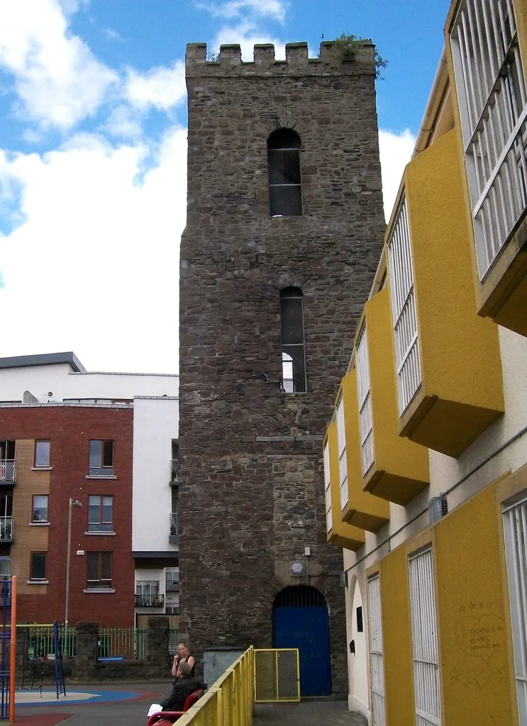The tower of former St George's Church, Hill Street, Dublin.