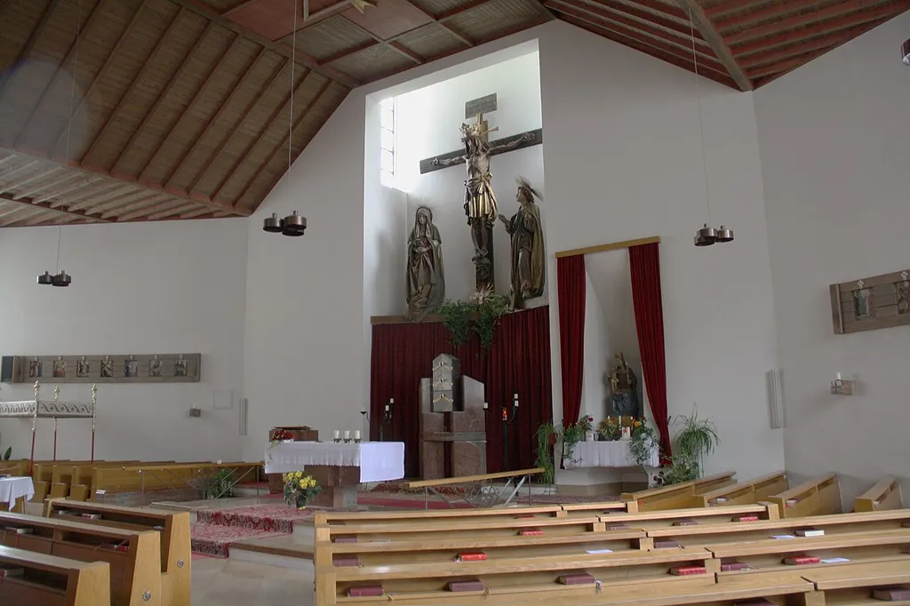 Austria, Tyrol (state), Navis, Hl. Christoph. The church has been built on design of Clemens Holzmeister in 1967.