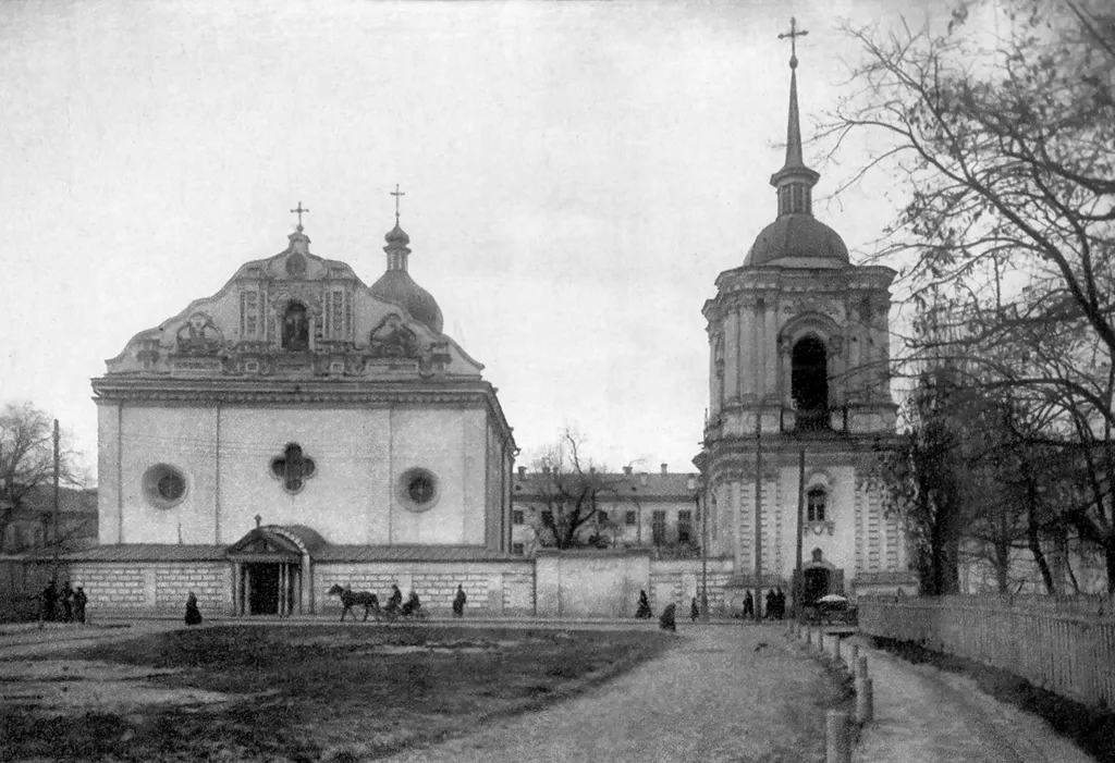 Photograph of the St. Peter and St. Paul's Church in Kyiv, 1912. This church was destroyed in the 1930s by the Soviet government.