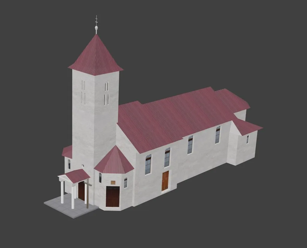 Model of church in Omsenie(Slovakia)