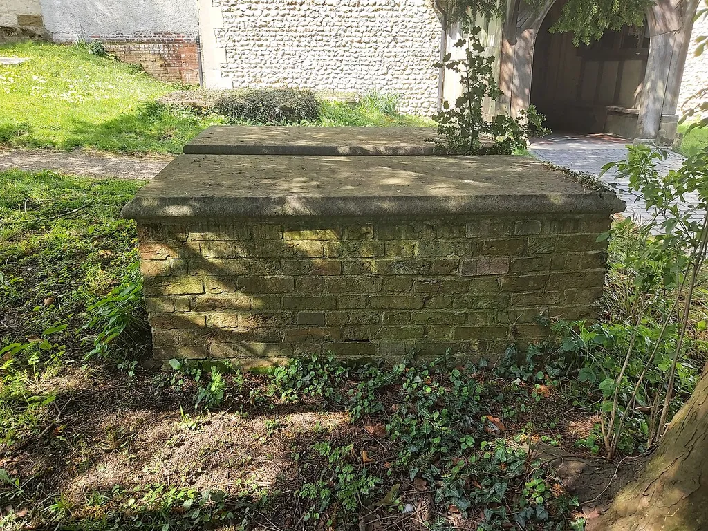 Table tomb 7 metres south of west end of St Mary's Church, Bentley, Hampshire.