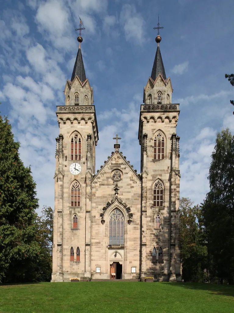 Ev.-Luth. Stadtkirche St. Peter, neugotische Hallenkirche, 1843-45, Carl Alexander von Heideloff, Sonneberg, Kirchstraße 37