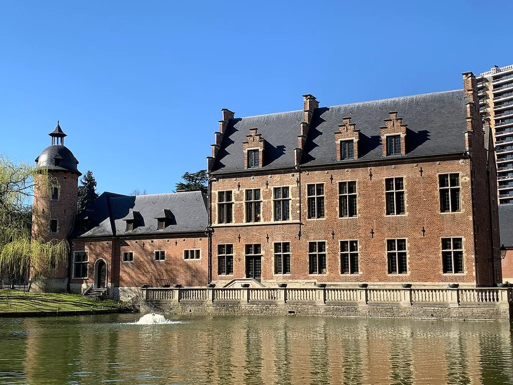 View of Karreveld Castle in Molenbeek (Brussels)