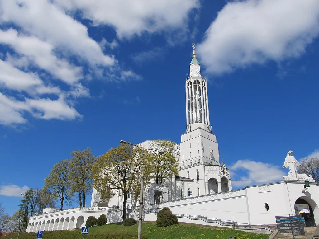 Białystok, Poland – Basilica of St. Roch, built in 1927–1946 on an octagonal plan in the Modernist style. The temple was intended as a votive offering from the inhabitants for Poland's regaining of independence