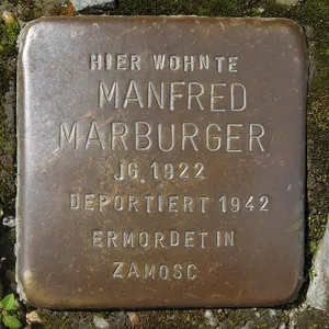 Stolperstein dedicated to Manfred Marburger