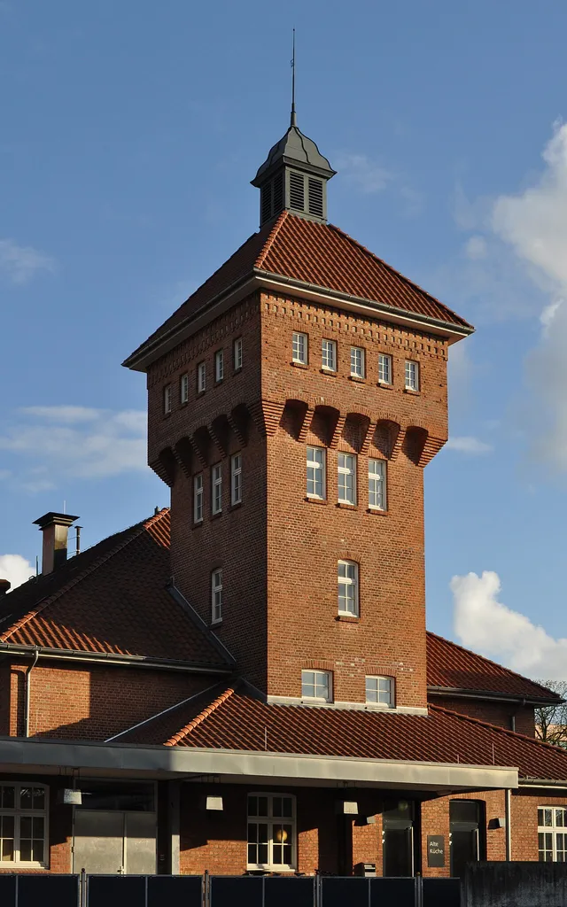 Former water tower at area of Alsterdorf foundation in Hamburg.