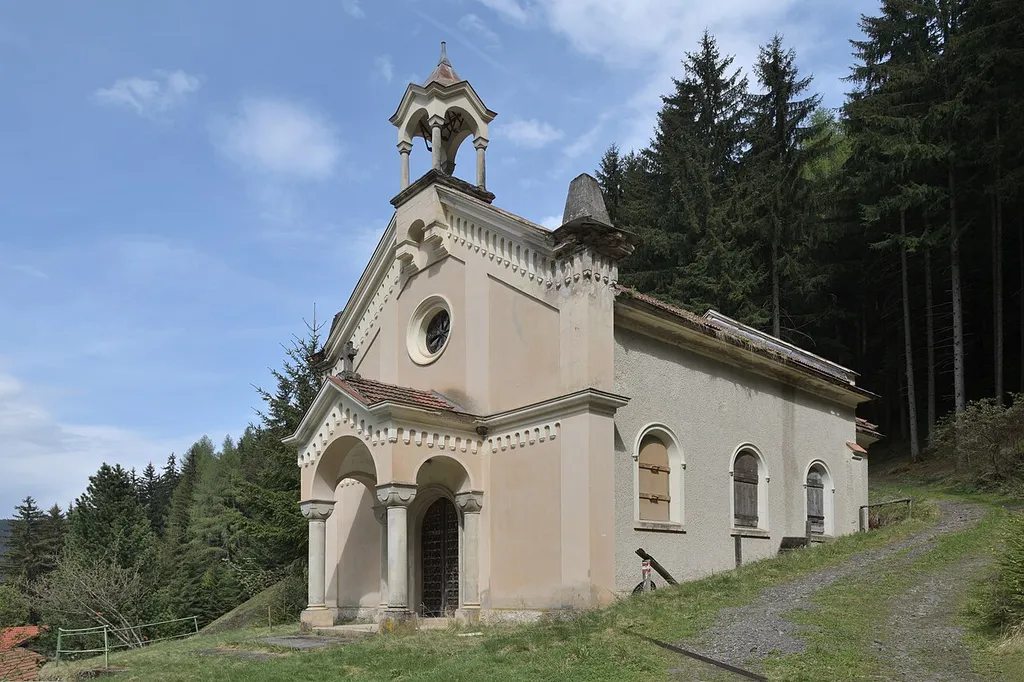 Saint Theobald church in Bad Froi South Tyrol - Protected natural monumet
