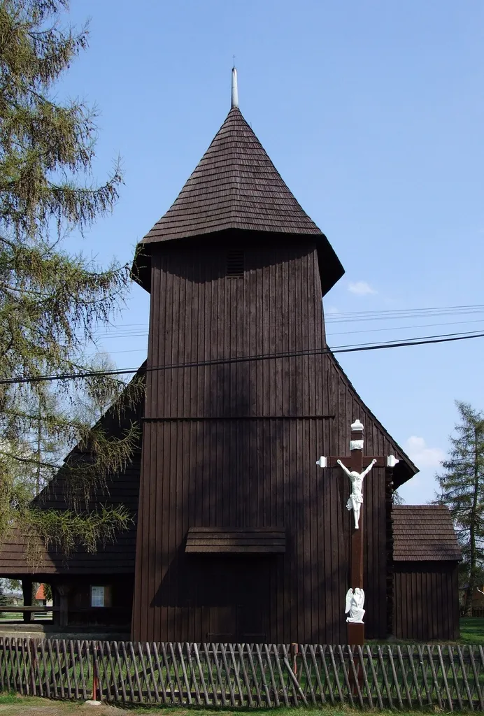 Wooden church in Chocianowice (Kotschanowitz), Upper Silesia