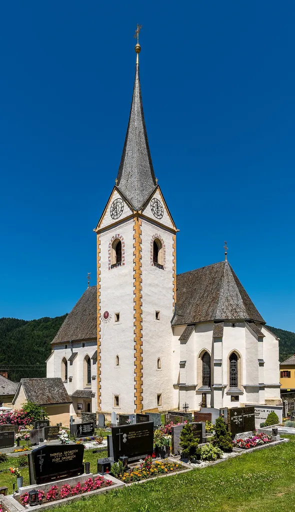 Parish church Saint John the Baptist on Sankt Johanner Strasse #26, market town Brückl, district Sankt Veit an der Glan, Carinthia, Austria, EU