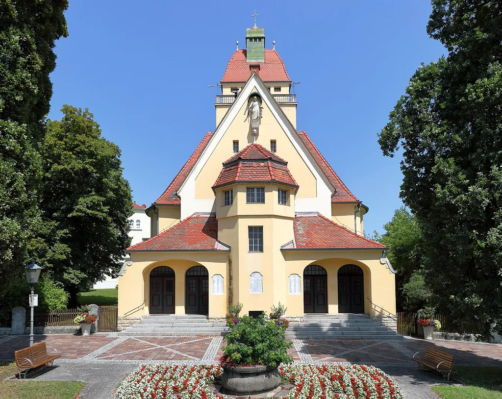 South view of the lutheran church in Fürstenfeld.