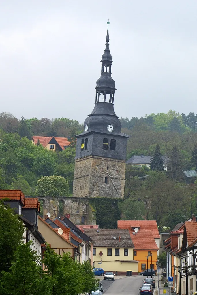 Die Oberkirche in Bad Frankenhausen, Ansicht von der Bornstraße