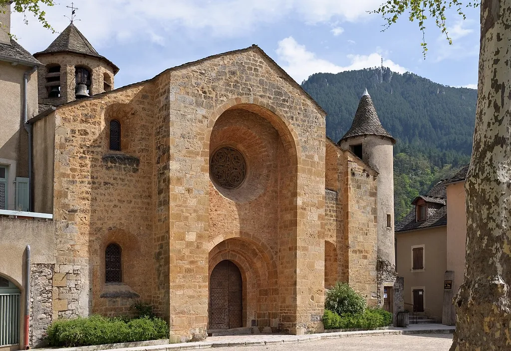 The church (12th-15th century) of Ispagnac, Lozère, France