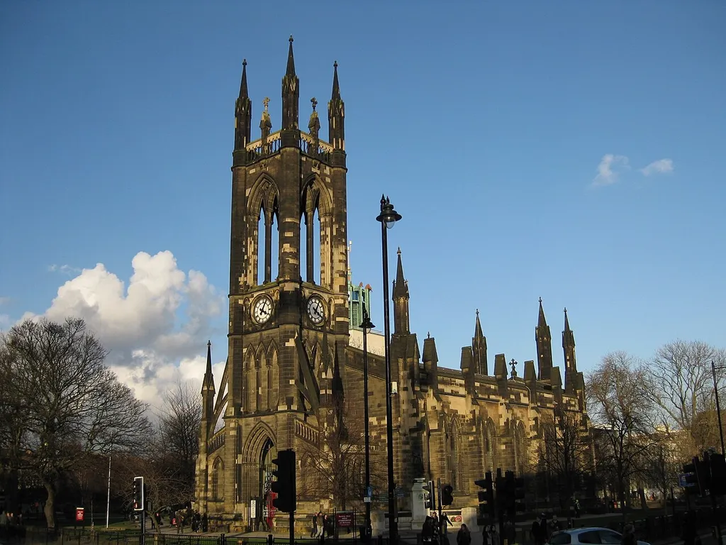 Church of St Thomas the Martyr (Thomas Becket), in the Haymarket area of Newcastle upon Tyne. Completed 1830. Architect John Dobson. Grade II* Listed Building