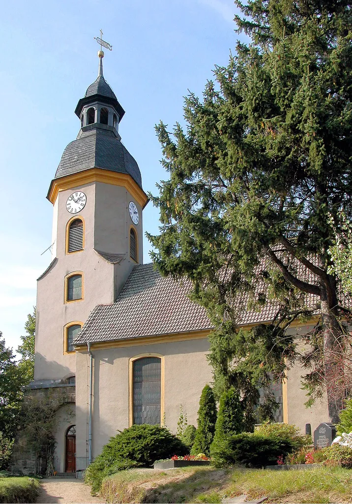 10.10.2005 01458 Grünberg (Ottendorf-Okrilla): Dorfkirche (GMP: 51.162683,13.842788) an der Lausaer Straße. [DSCN7709.TIF]20051010095DR.JPG(c)Blobelt