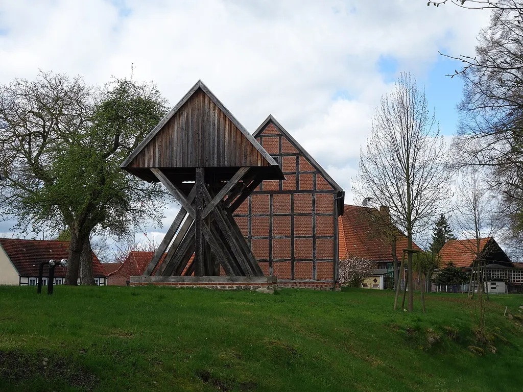 South-eastern view of church in Buckow, Kümmernitztal municipality, Prignitz district, Brandenburg state, Germany