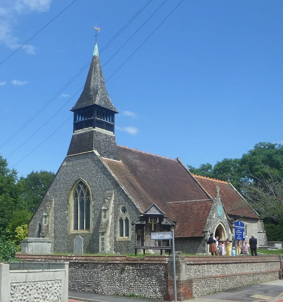St Peter and St Paul's Church, Medina Road, Wymering, City of Portsmouth, England. The ancient parish church of Wymering village, now a suburb of Portsmouth. The church was restored by G.E. Street in the Victorian era.