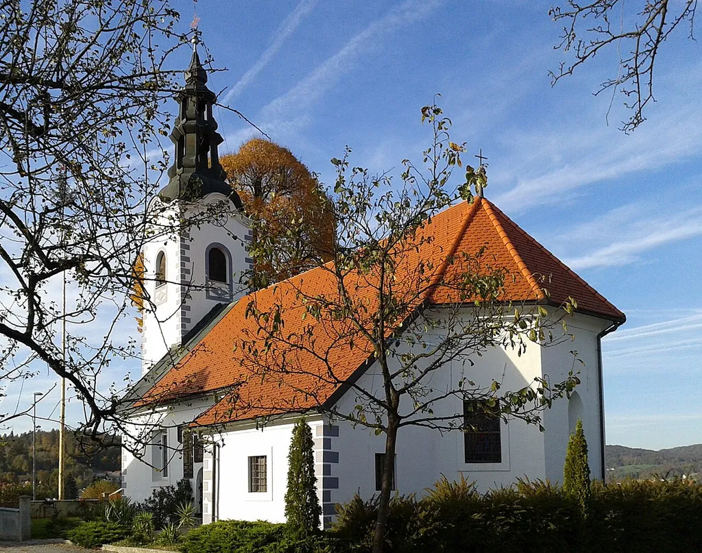 St. Michael's Church, Grosuplje (southeastern Slovenia). The former parish church was originally built in the 13th century and redesigned in the Baroque style in 1662.