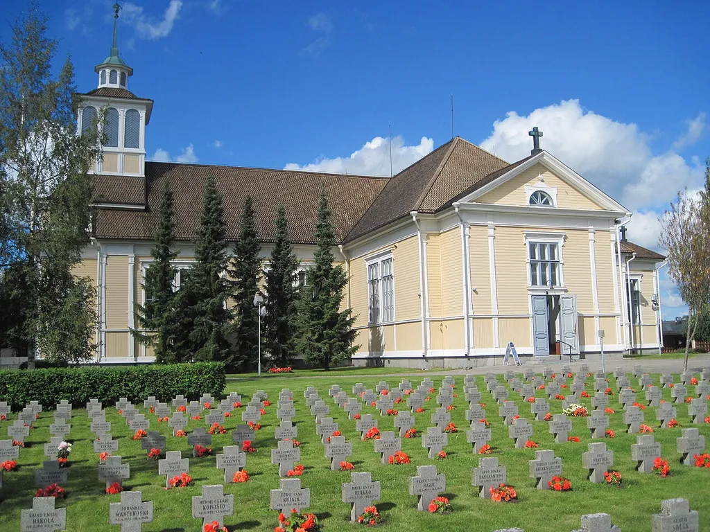 Military cemetary at church in jalasjärvi, Finland