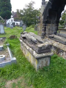 Tombstone circa 1 yard to south of the Venables tomb in Churchyard of St. Mary at NGR 8463 6158
