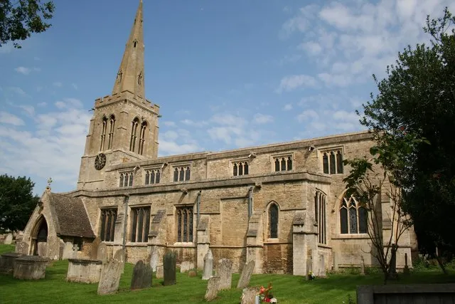 Church of England parish church of St Mary Magdalene, Geddington, Northamptonshire: view from the southeast