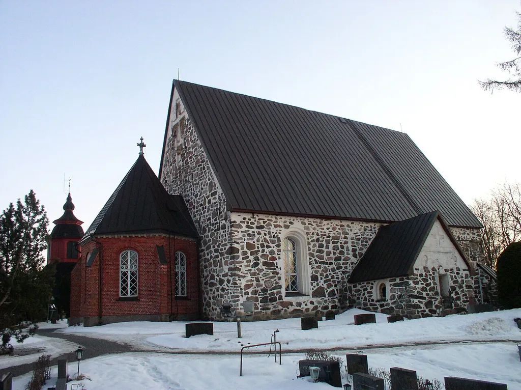 Lieto church in Lieto, Finland. The church is medieval, choir build 1902.