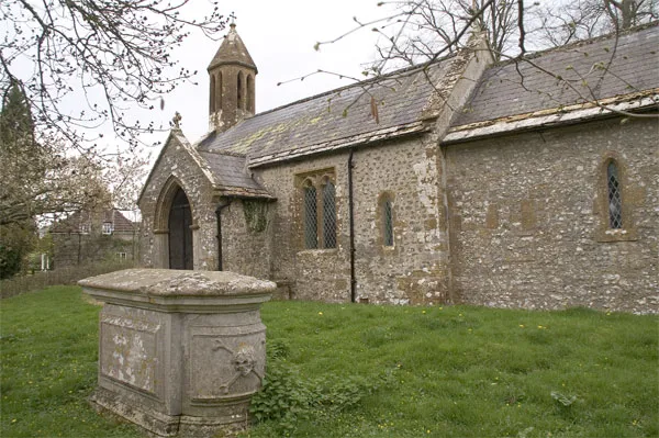 St Mary's parish church, Wraxall, Dorset, seen from the southeast