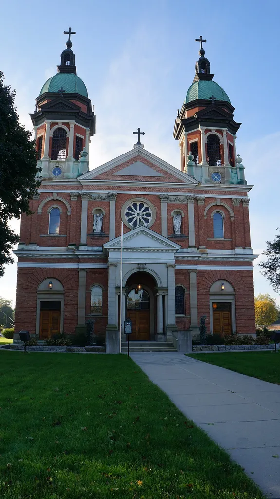 Exterior of St. Joseph Church in Chatham, Ontario.