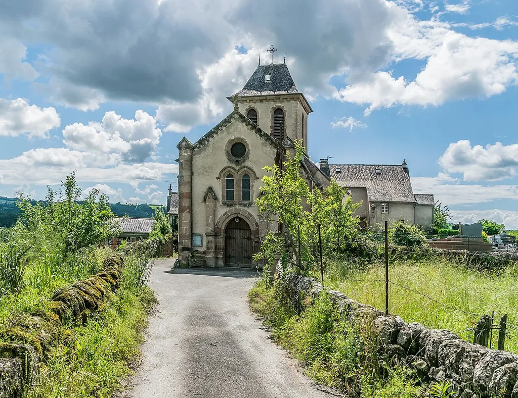 Church of Testet, commune of Saint-Christophe-Vallon, Aveyron, France