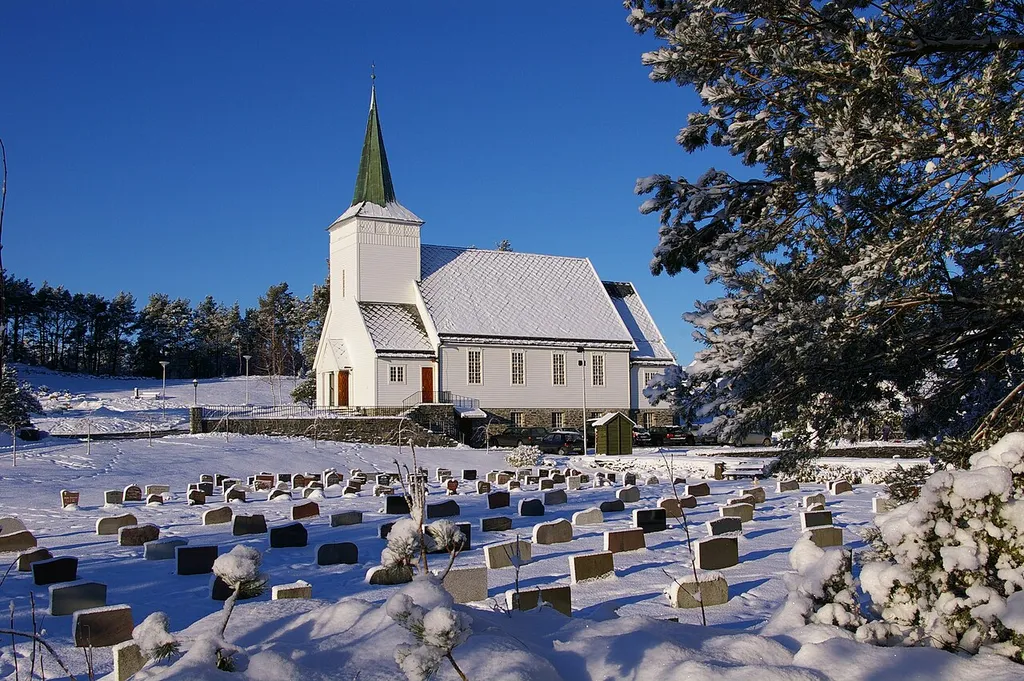 Tveit kirke, Askøy, Norway. February 2009