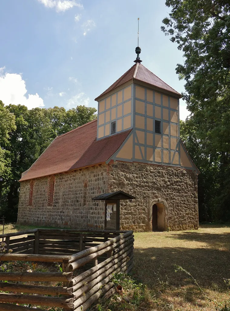 North-western view of the church in Berkholz , Boitzenburger Land municipality , Uckermark district, Brandenburg state, Germany