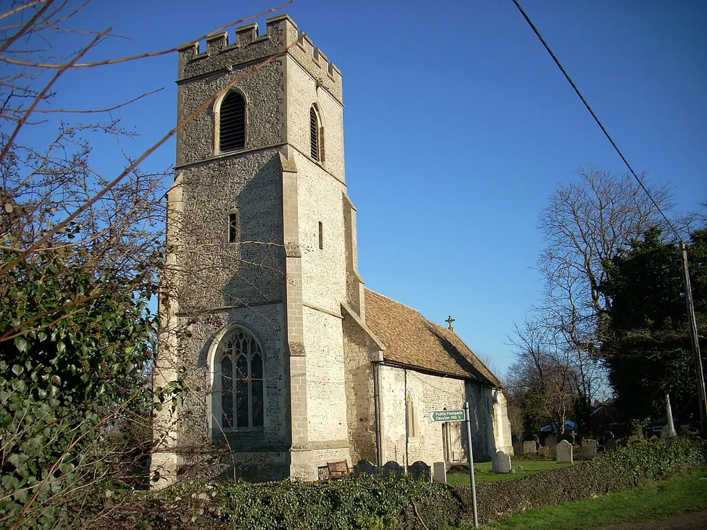 Church of St. Edmund in Hauxton, Cambridgeshire, England