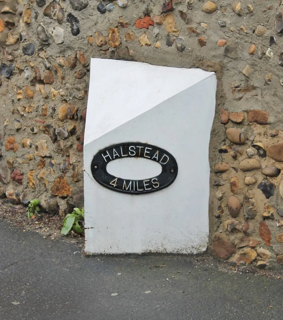 Replacement Milestone by the A1124, High Street, Earls Colne